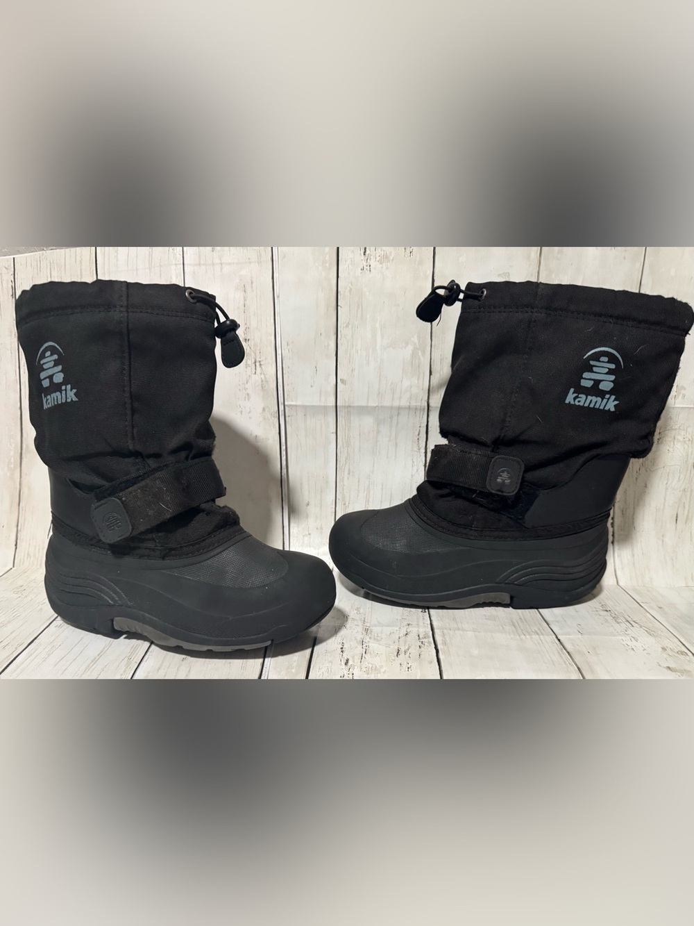 Kamik Black Pull-On Waterproof Winter Boots - Picture 2 of 7